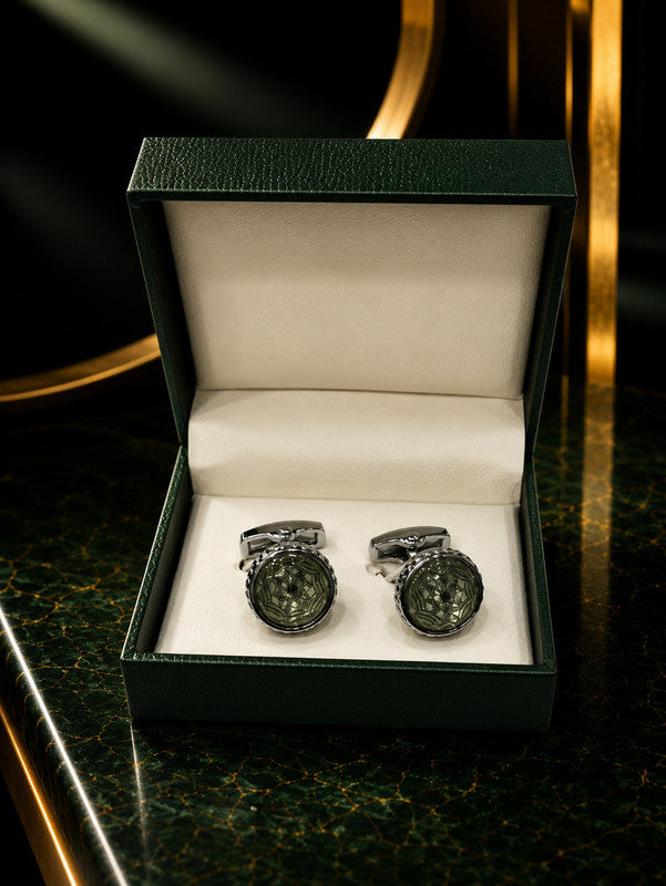 Axlon premium men's metal cufflink set with polished finish for formal shirts, business suits, weddings, parties, and special occasions.