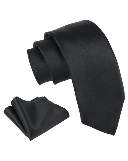 Axlon Tie for Men – Plaid Silk Neck Ties Set with Cufflinks Flower Pin, Pocket Square & Black Gift Box, Combo Necktie Sets for Office Wear, Formal Suits & Weddings (0, AXSOLID_PN1)