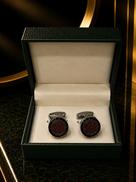 Axlon premium men's metal cufflink set with polished finish for formal shirts, business suits, weddings, parties, and special occasions.