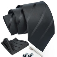 Axlon Tie for Men – Micro Silk Neck Ties Set with Cufflinks Flower Pin, Pocket Square & Black Gift Box, Combo Necktie Sets for Office Wear, Formal Suits & Weddings (0, TPst7pn)
