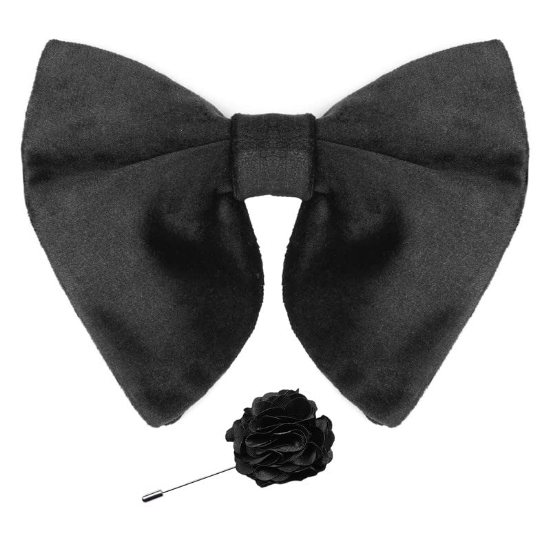 Axlon Mens Oversize Double Suede Velvet Bow Tie For Men