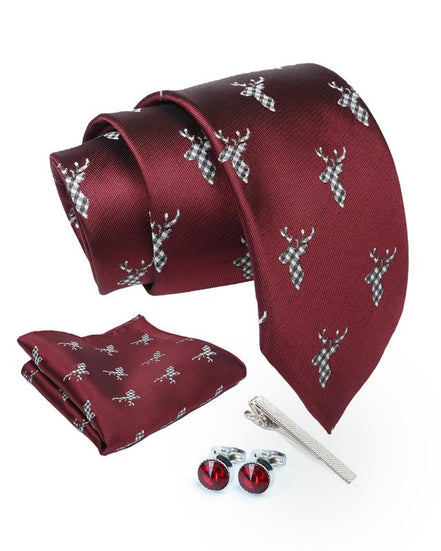 Axlon Tie for Men – Dotted Silk Neck Ties Set with Cufflinks Flower Pin, Pocket Square & Black Gift Box, Combo Necktie Sets for Office Wear, Formal Suits & Weddings (0, TPanmlpn)