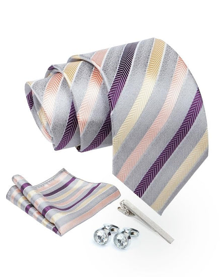 Axlon Tie for Men – Micro Silk Neck Ties Set with Cufflinks Flower Pin, Pocket Square & Black Gift Box, Combo Necktie Sets for Office Wear, Formal Suits & Weddings (0, TPst7pn)