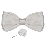 Axlon Premium Micro Fabric Bow Tie Pre Tied Bowtie For Men With Flower Brooch Pin (Free Size)