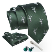 Axlon Tie for Men – Dotted Silk Neck Ties Set with Cufflinks Flower Pin, Pocket Square & Black Gift Box, Combo Necktie Sets for Office Wear, Formal Suits & Weddings (0, TPanmlpn)