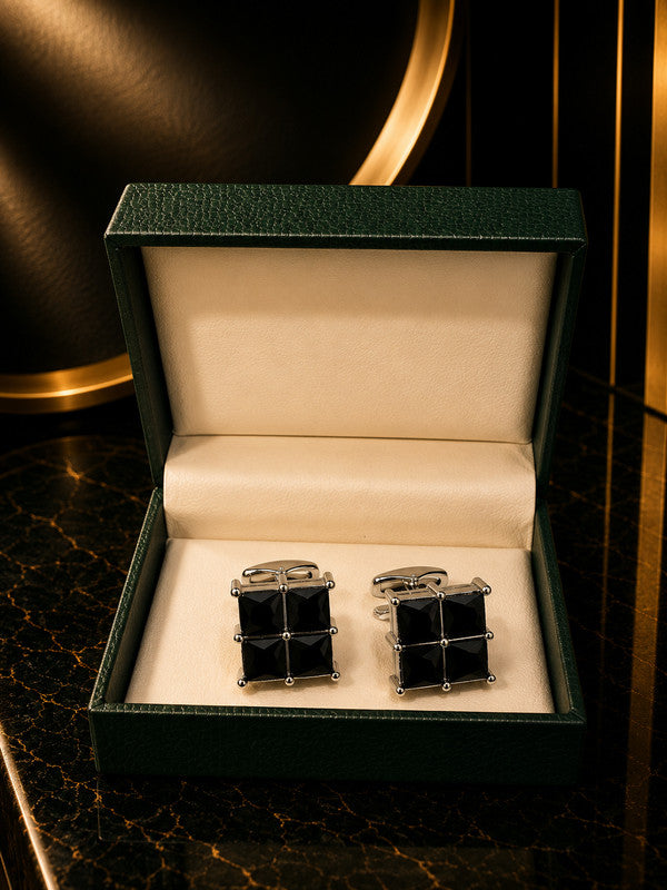 Axlon premium men's metal cufflink set with polished finish for formal shirts, business suits, weddings, parties, and special occasions.