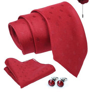 Axlon Tie for Men – Paisley Silk Neck Ties Set with Cufflinks Flower Pin, Pocket Square & Black Gift Box, Combo Necktie Sets for Office Wear, Formal Suits & Weddings (0, PSMpn)