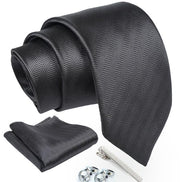 Axlon Tie for Men – Micro Silk Neck Ties Set with Cufflinks Flower Pin, Pocket Square & Black Gift Box, Combo Necktie Sets for Office Wear, Formal Suits & Weddings (0, TPst7pn)