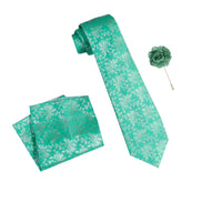 RIZORO Tie for Men – Paisley Silk Neck Ties Set with Cufflinks Flower Pin, Pocket Square & Black Gift Box, Combo Necktie Sets for Office Wear, Formal Suits & Weddings (0, PUNRS)