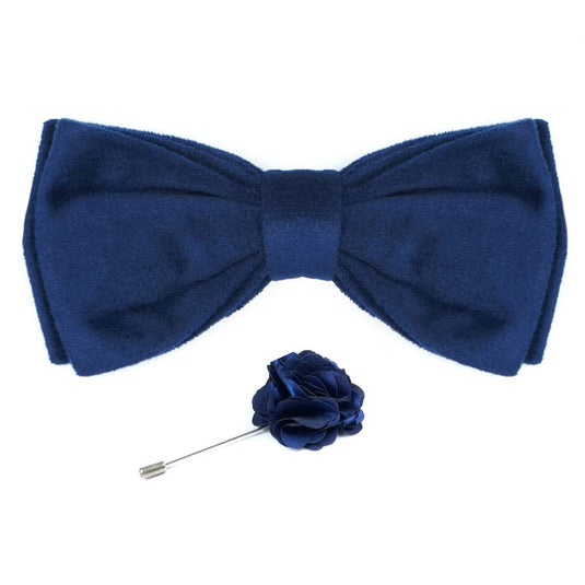 AXLON Mens Double Suede Velvet Bow Tie For Men