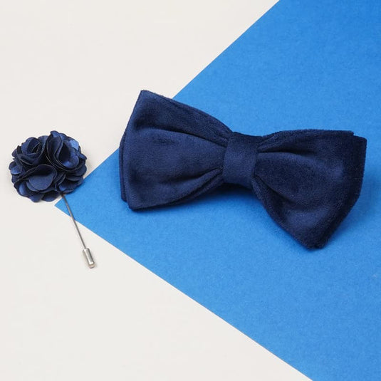 AXLON Mens Double Suede Velvet Bow Tie For Men