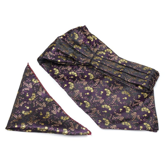 Axlon Men's Ascot Micro Jacquard Woven Gift Cravat Tie and Pocket Square Set (ASCPN)