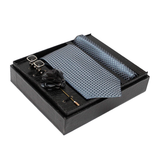 Axlon Necktie, Pocket Square, Brooch Pin Cufflinks Set for Men's ( ANeckTie-023 )