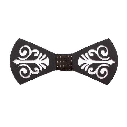 AXLON Men Wooden Style Bow Tie (WD_Carving, Free Size)