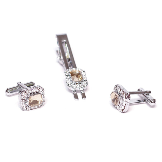 Axlon Men's Jewllery American Diamond Cufflinks Set