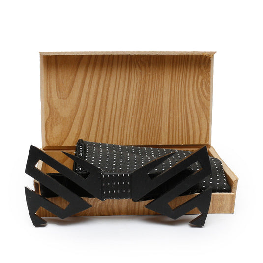 AXLON Men Wooden Style Bow Tie (WD_criss cross, Free Size)