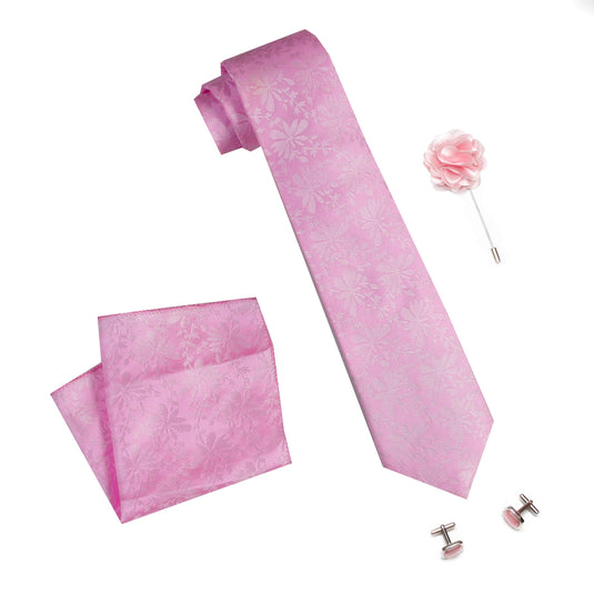 RIZORO Mens Plaid Pasiley Silk Necktie Tie Gift Set With Pocket Square, Cufflinks & Brooch Pin Formal Tie With Leatherite Box (PUNRB, Free Size)