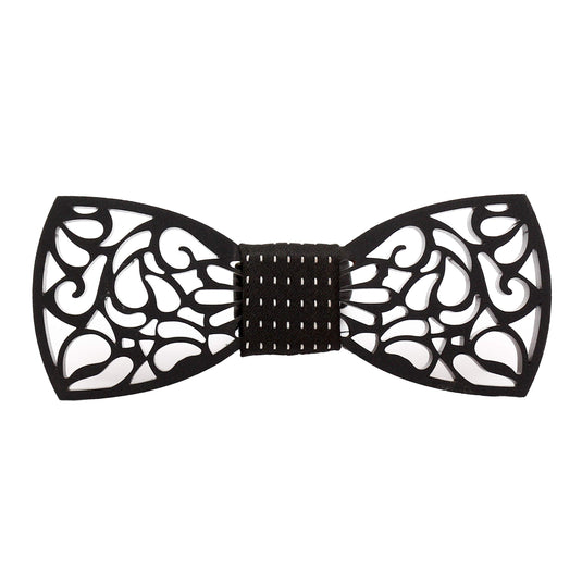 AXLON Men Wooden Style Bow Tie (WD_Flower, Free Size)