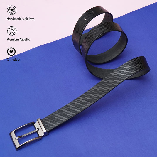 RIZORO Mens Man Genuine Leather Belt For Men Formal Belts With Gift Box (16 Patterns) (Black & Brown, Adjustable Length Upto Waist 42")