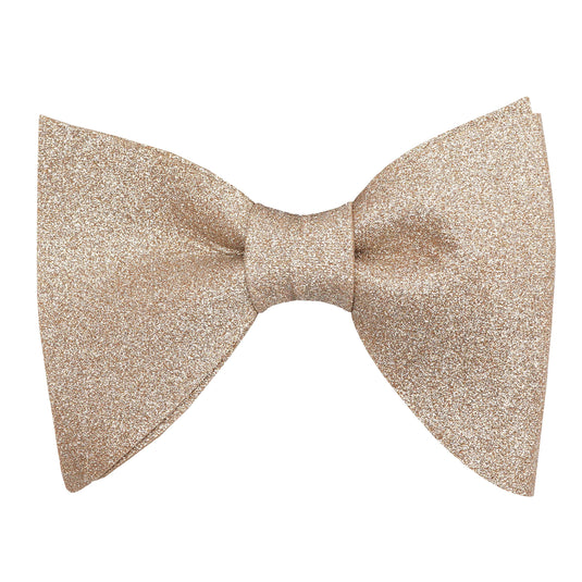 RIZORO Mens Oversize Butterfly Pretied Suede Sparkle Adjustablke Bow Tie For Men (Shimmer-Rose Gold)